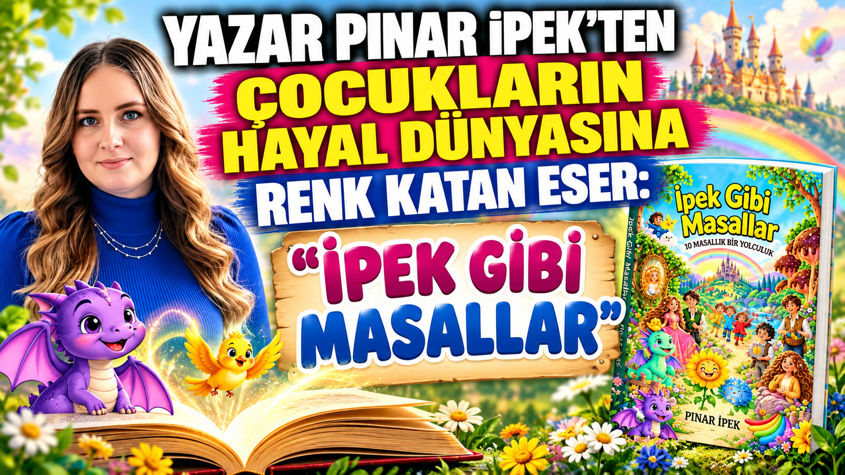 YAZAR PINAR İPEK’TEN ÇOCUKLARIN HAYAL DÜNYASINA RENK KATAN ESER: “İPEK GİBİ MASALLAR”