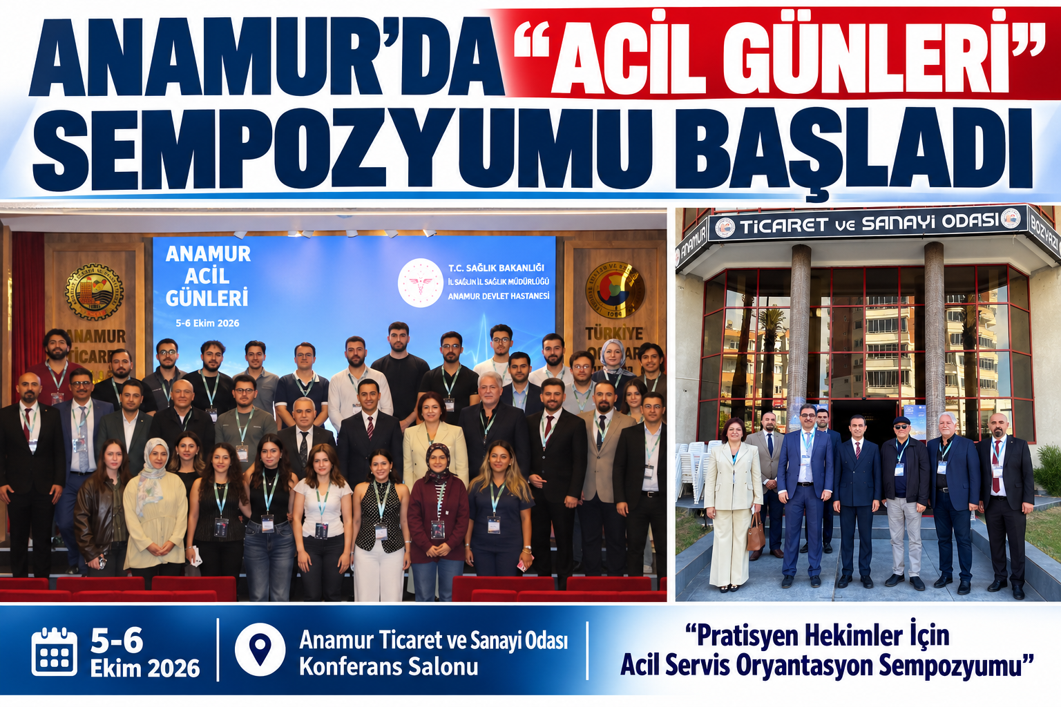 ANAMUR’DA “ACİL GÜNLERİ” SEMPOZYUMU BAŞLADI