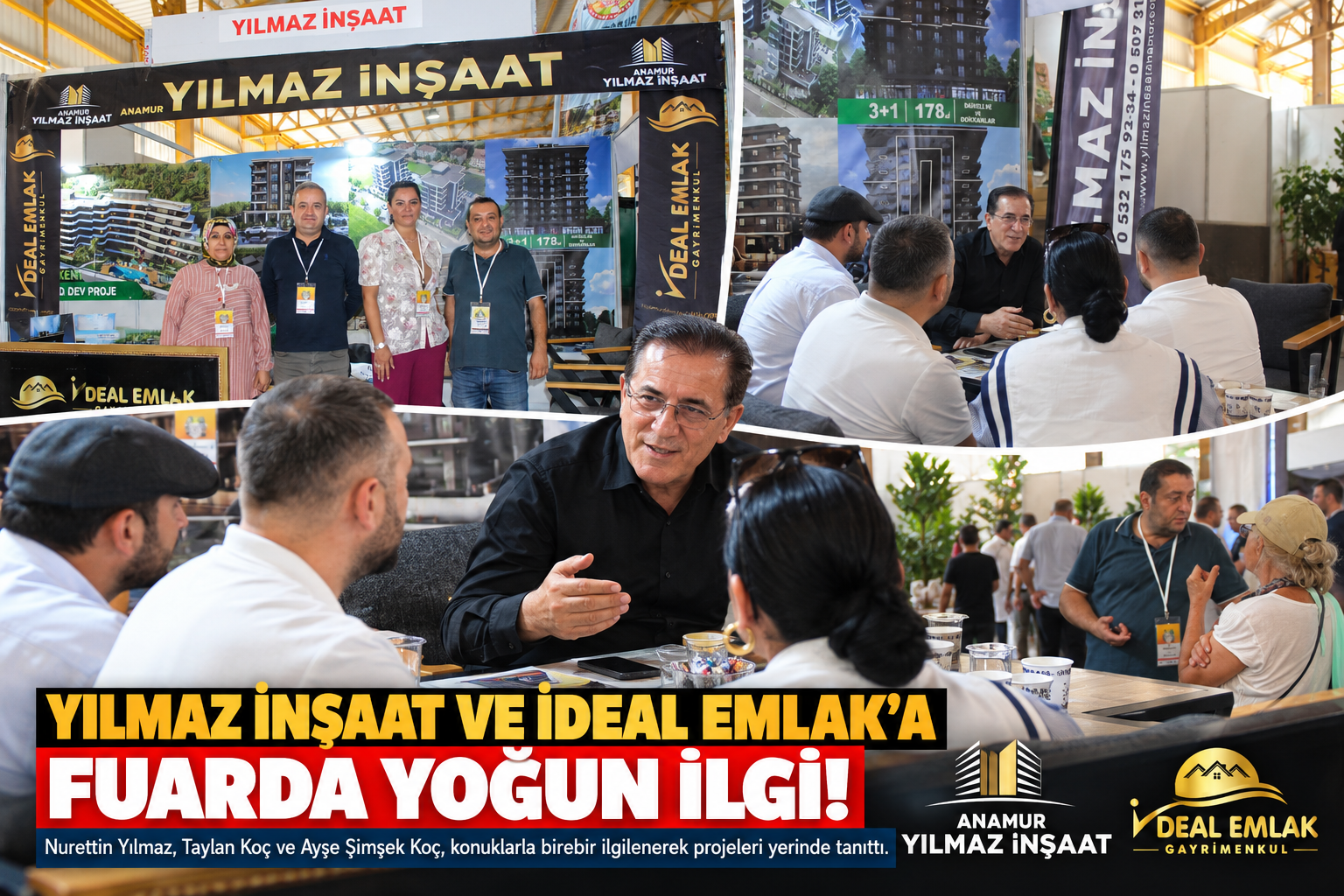 YILMAZ İNŞAAT VE İDEAL EMLAK’A FUARDA YOĞUN İLGİ: PROJELER ZİYARETÇİLERLE BULUŞTU