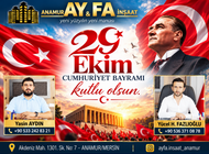 Ay&Fa İnşaat 29 Ekim kutlama mesajı