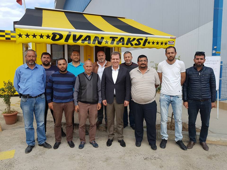 Seçer taksicileri ziyaret etti