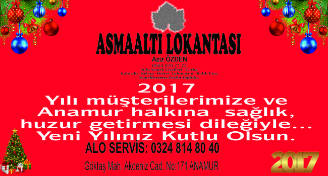 ASMAALTI LOKANTASI YENİ YIL MESAJI