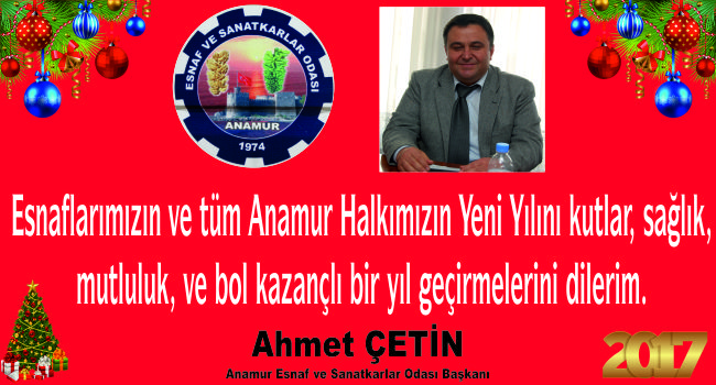 ESNAF VE SANATKARLAR ODASI YENİ YIL MESAJI