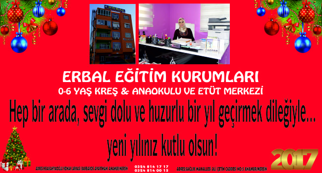 ERBAL EĞİTİM KURUMLARI YENİ YIL MESAJI