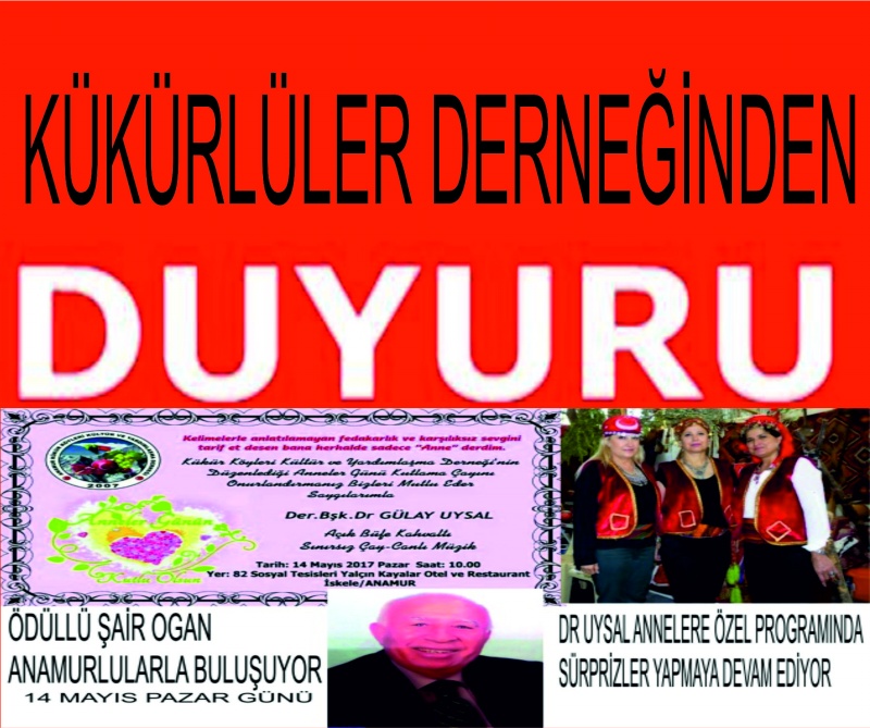KÜKÜRLÜLER DERNEĞİNDEN 14 MAYISA ÖZEL ETKİNLİK