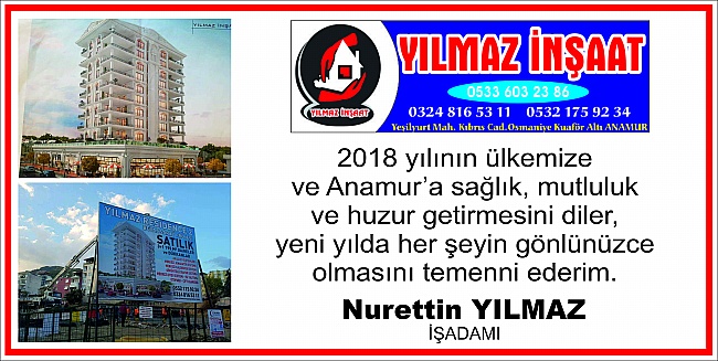 YILMAZ İNŞAAT YENİ YIL MESAJI