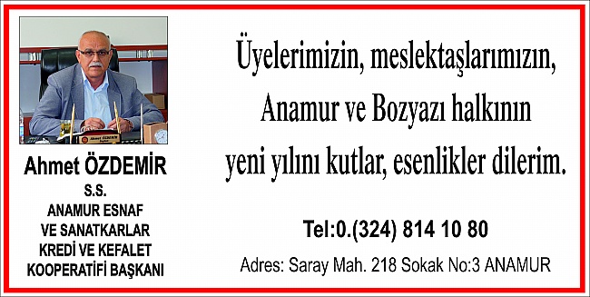 AHMET ÖZDEMİR YENİ YIL MESAJI