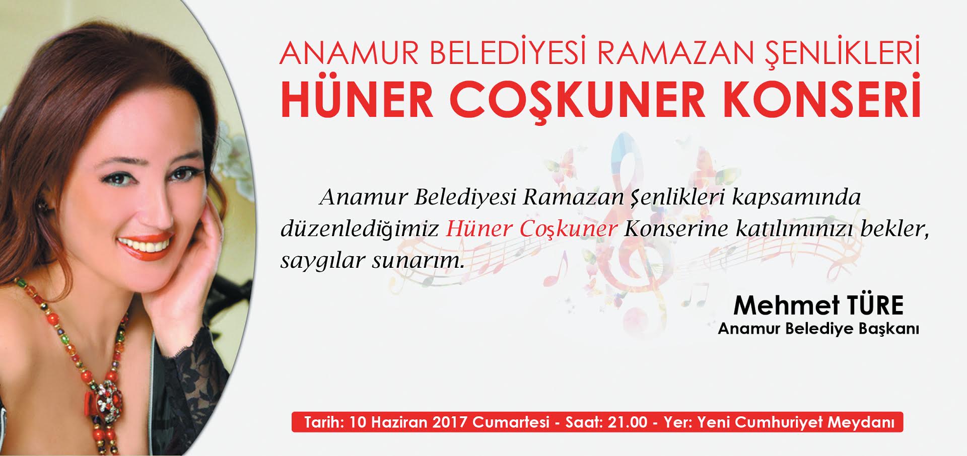 Ramazan Şenliklerinde Hüner Coşkuner Sahne Alacak